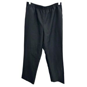 Karen Scott Womens Black Elastic Waist Pants Sz Medium